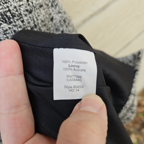 J. Crew Suiting black and white tweed sheath dress size 2 - Picture 5 of 6